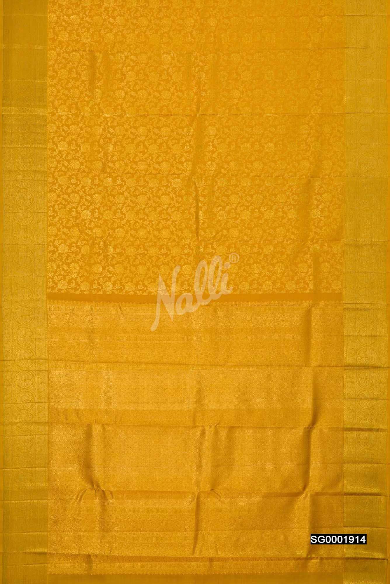 Yellow Kanchipuram Silk Saree