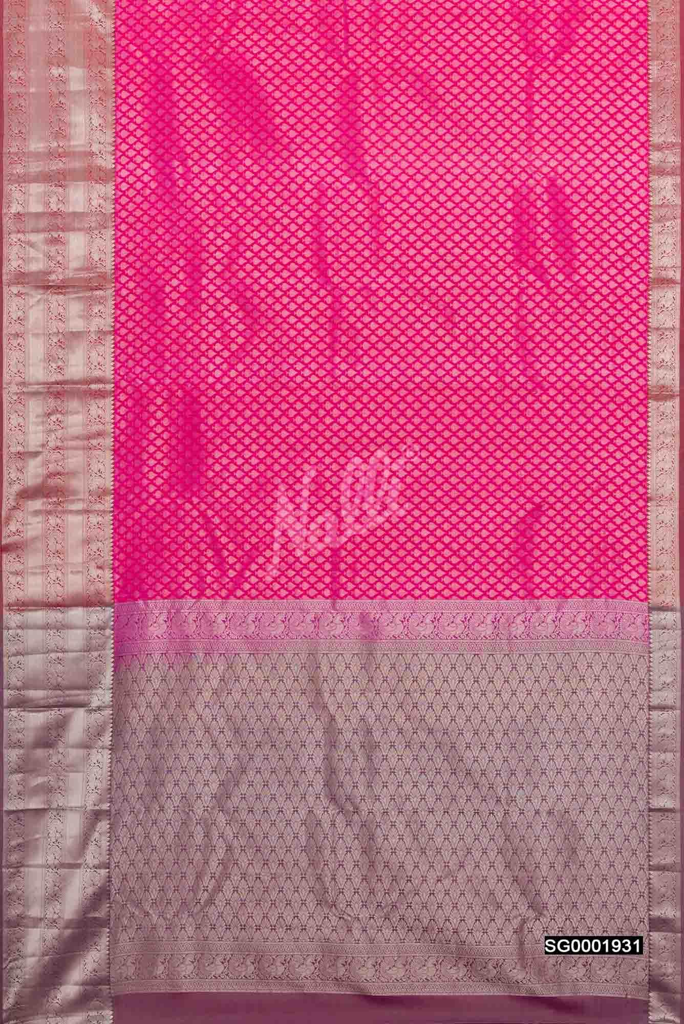 Pink Kanchipuram Silk Saree