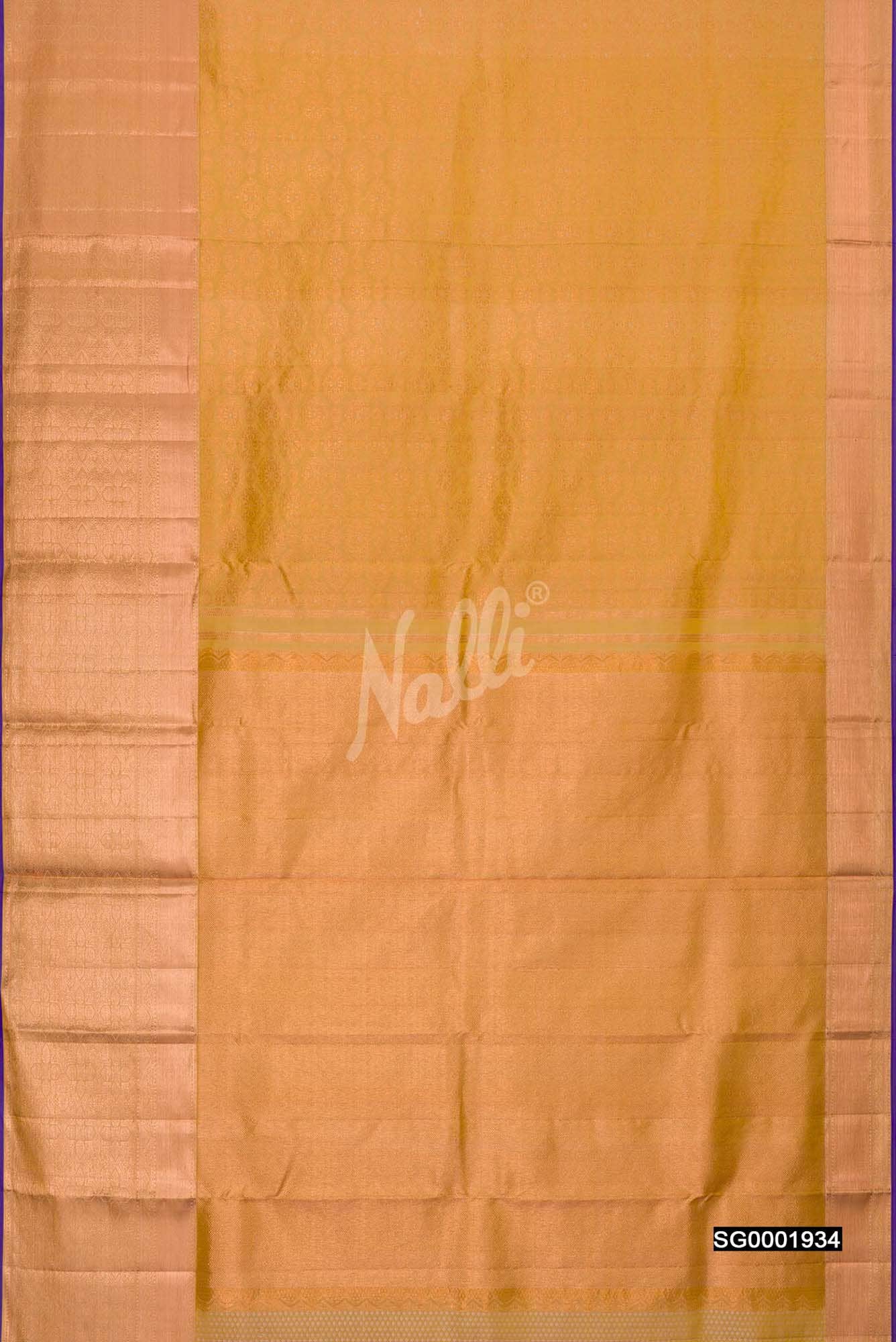 Yellow Kanchipuram Silk Saree