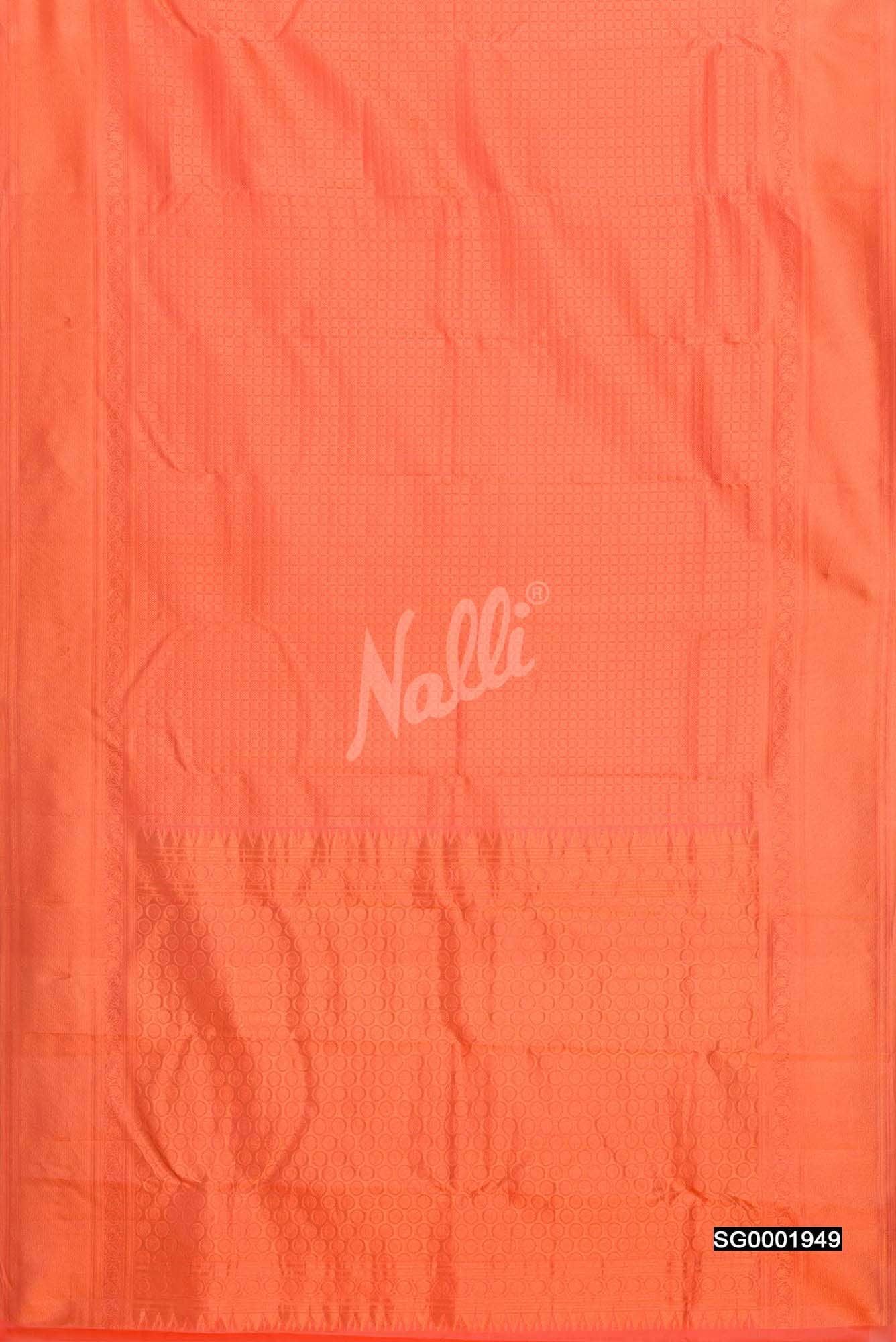 Peach Kanchipuram Silk Saree