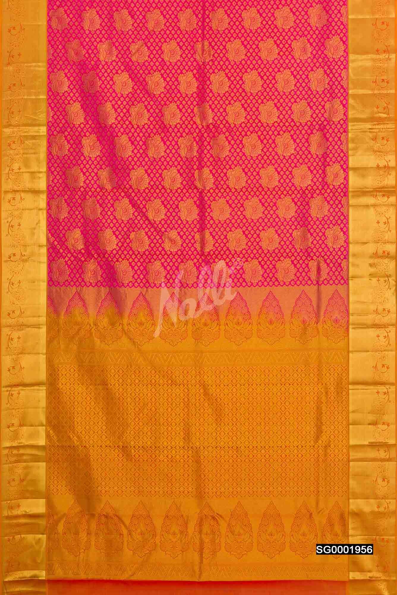Pink Kanchipuram Silk Saree