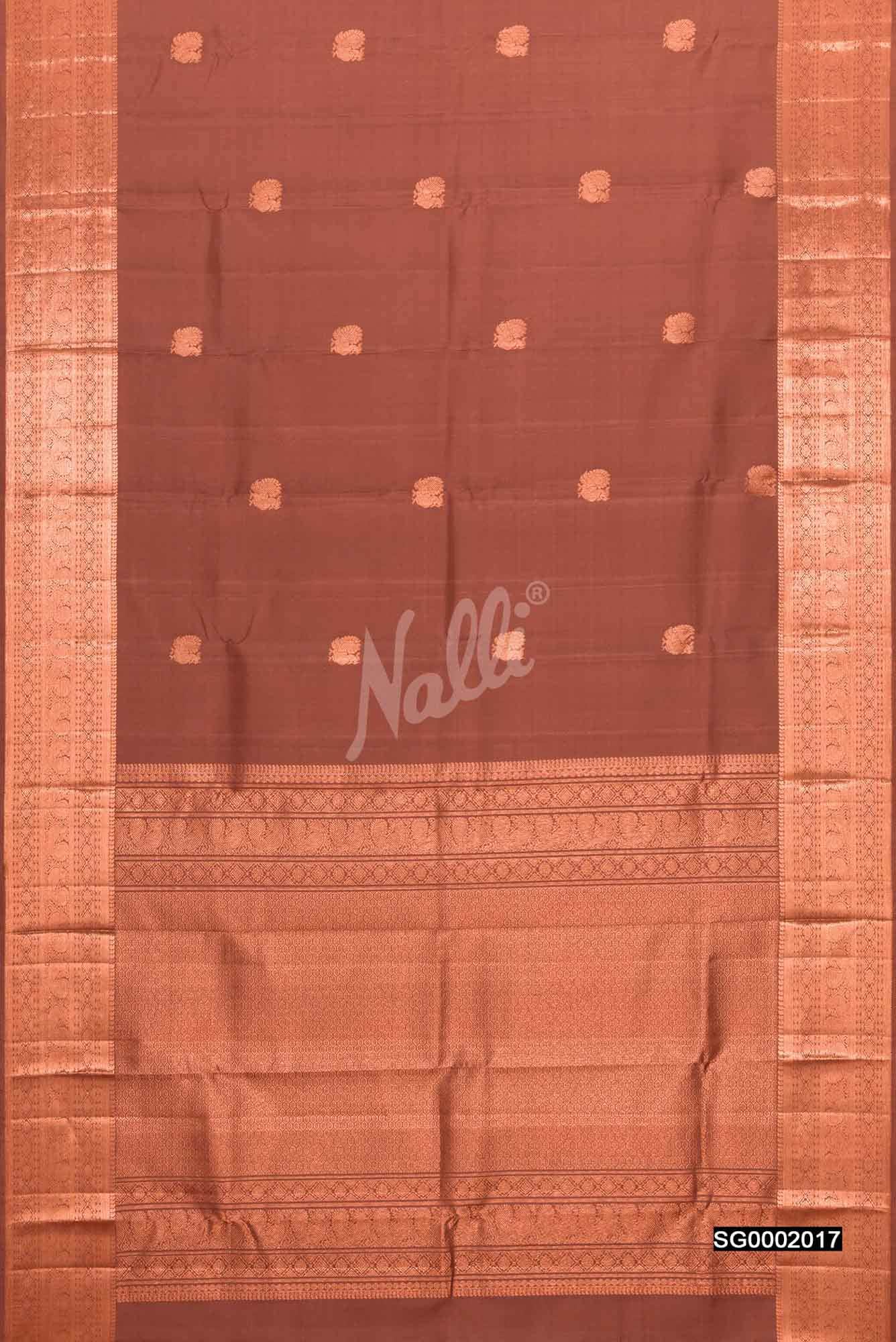 Brown Kanchipuram Silk Saree