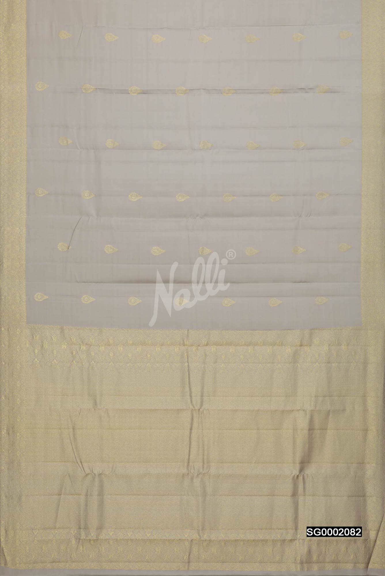 Grey Kanchipuram Silk Saree