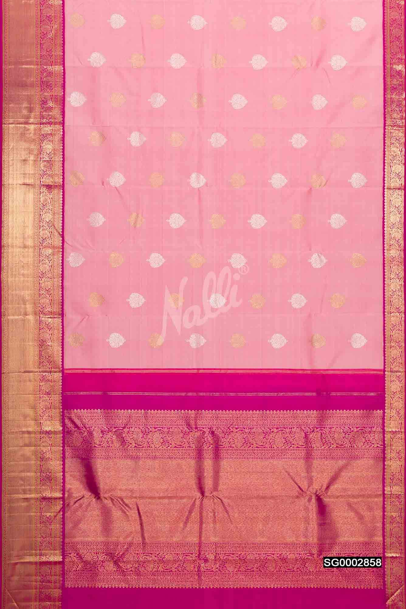 Pink Kanchipuram Silk Saree