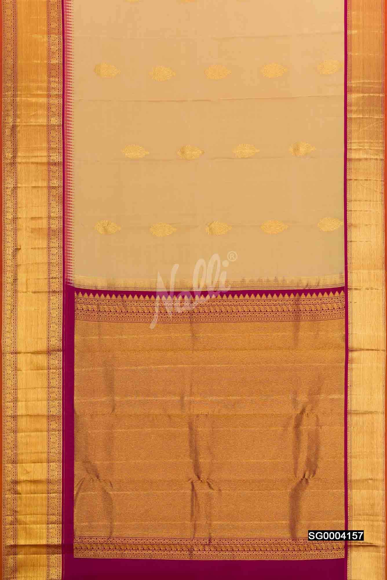 Sandal Kanchipuram Silk Saree