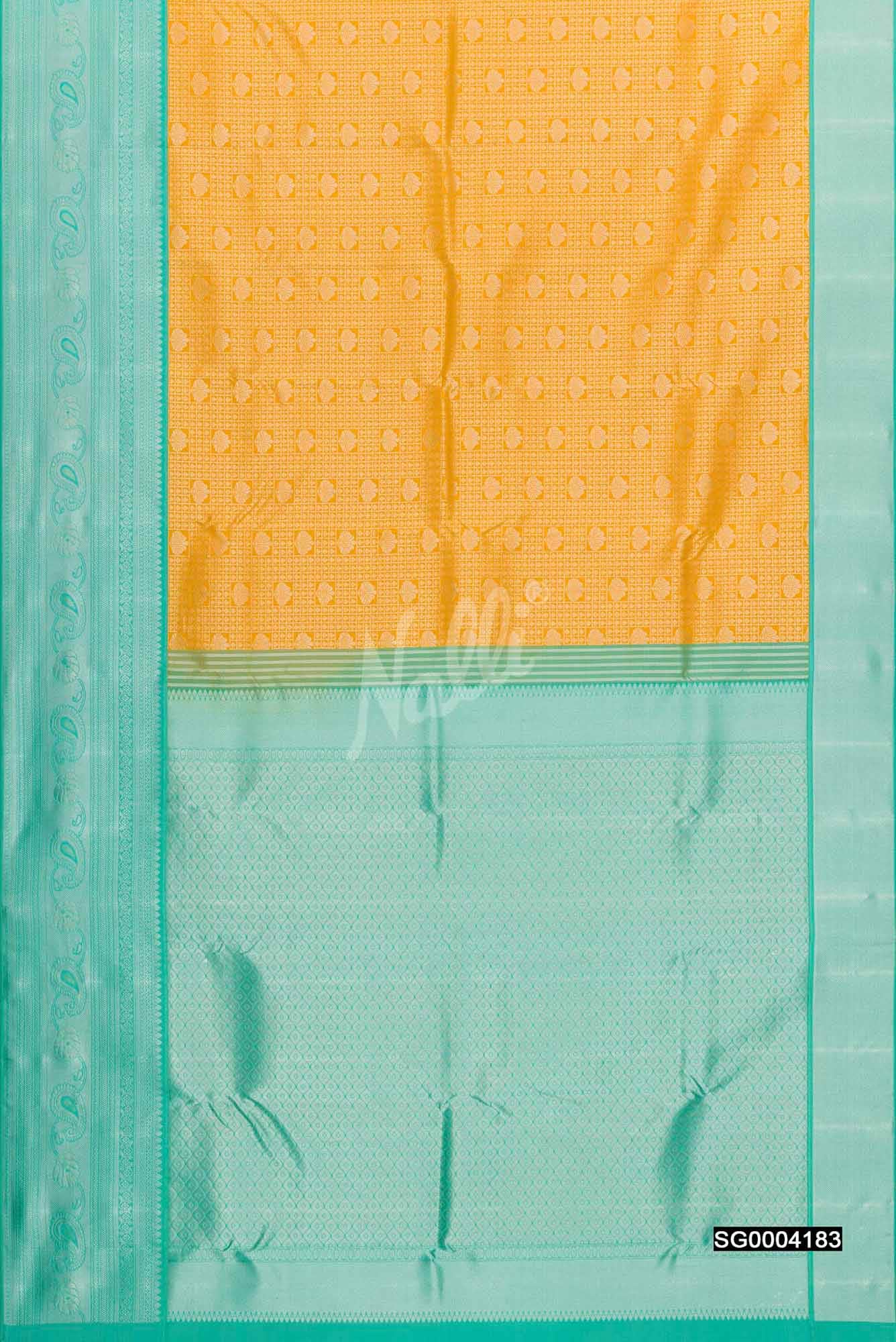 Yellow Kanchipuram Silk Saree