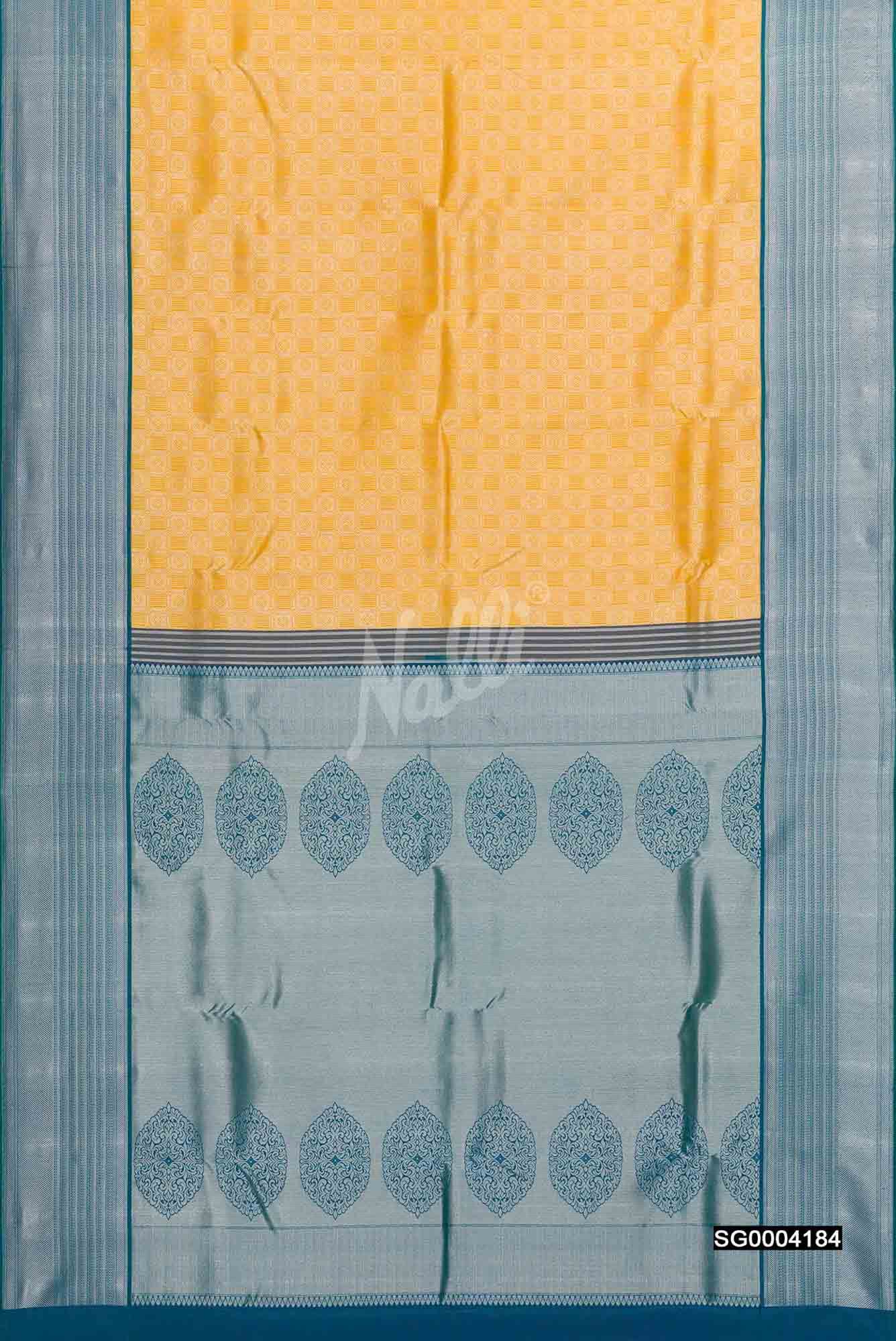 Yellow Kanchipuram Silk Saree