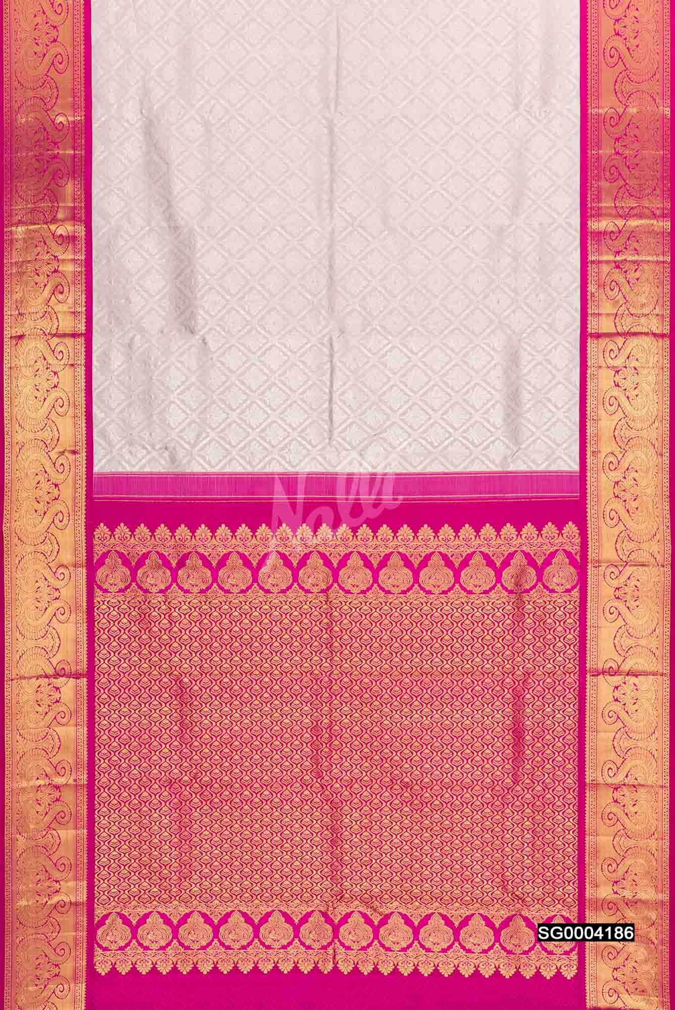 Rose Gold Kanchipuram Silk Saree