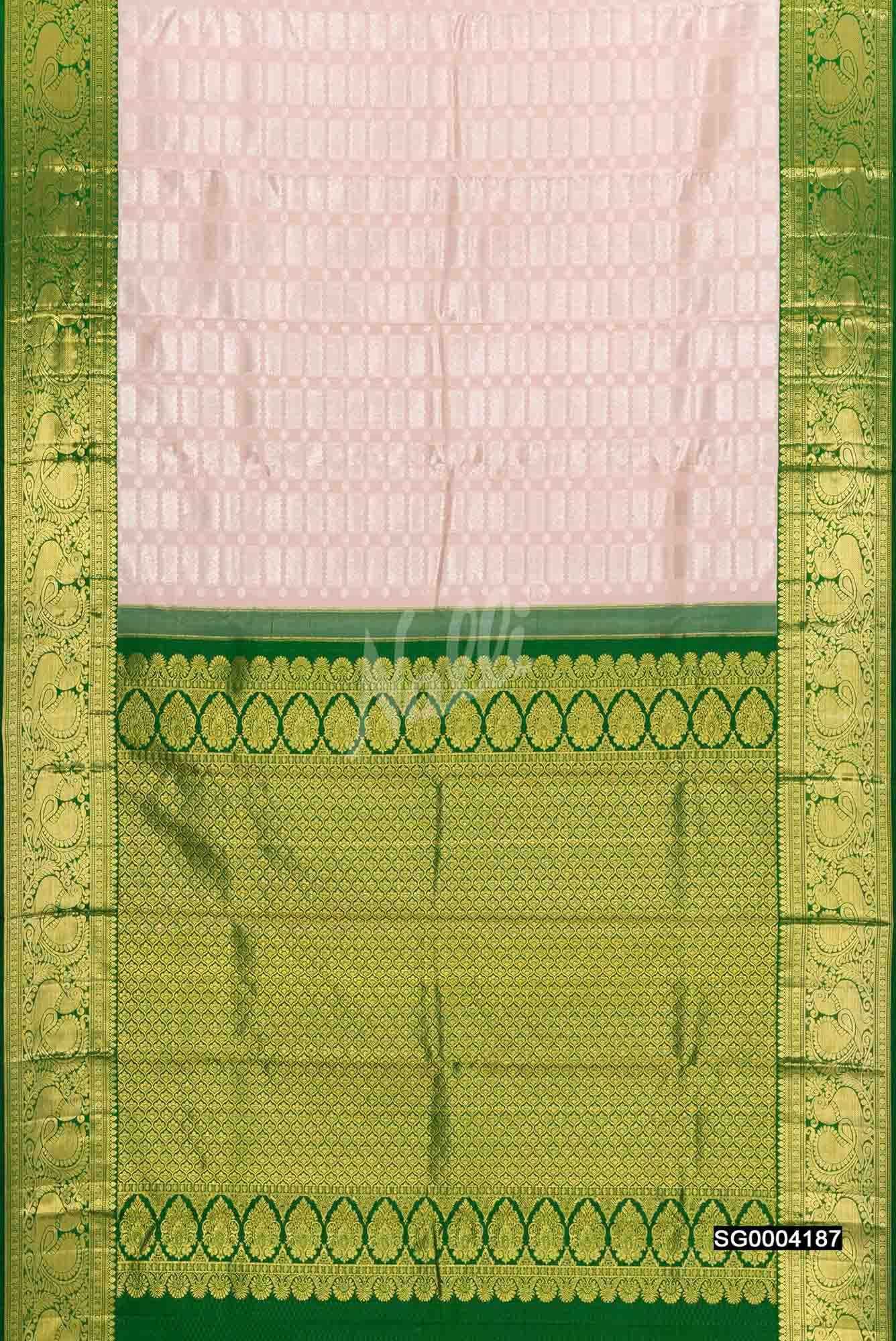 Rose Gold Kanchipuram Silk Saree