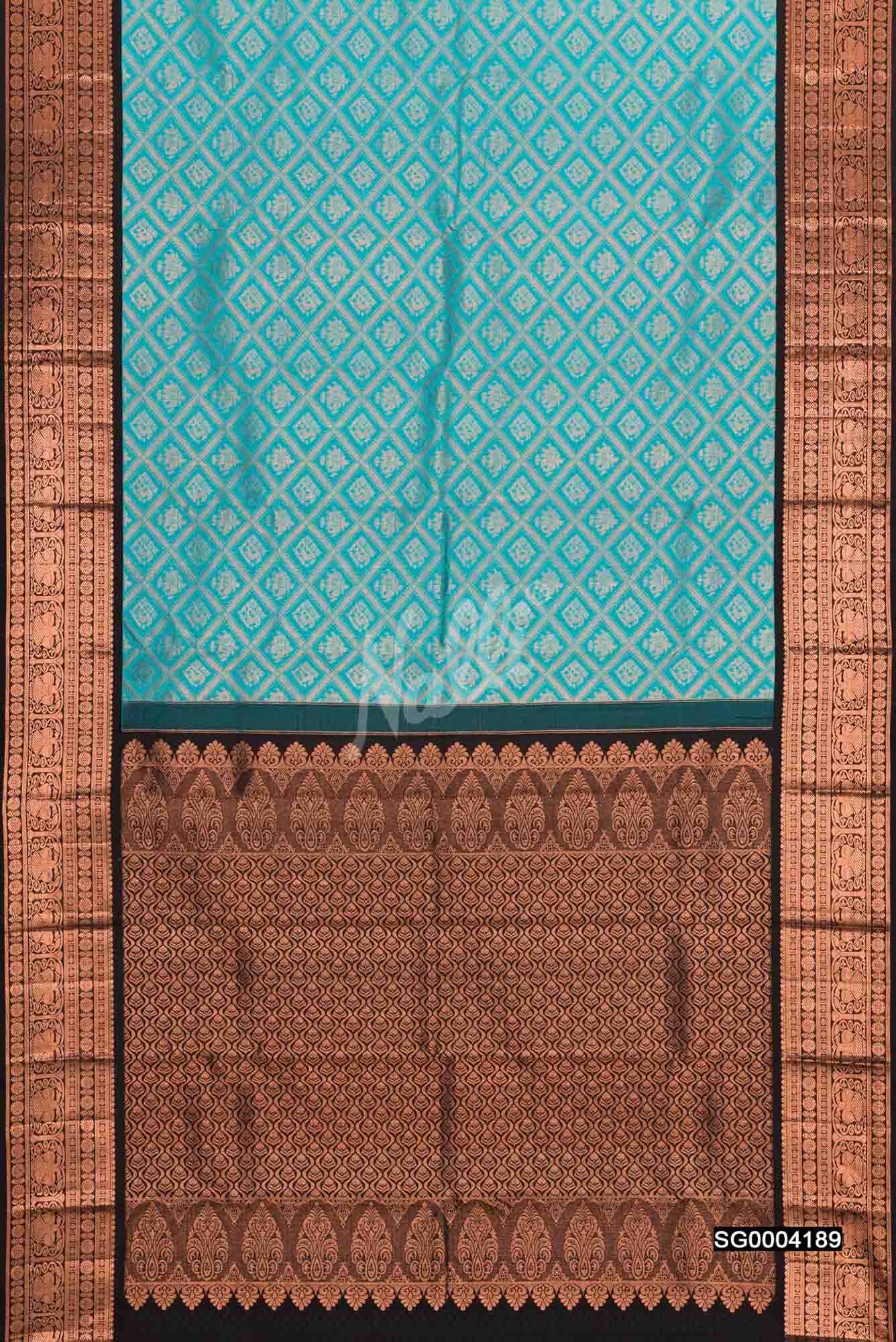 Blue Kanchipuram Silk Saree