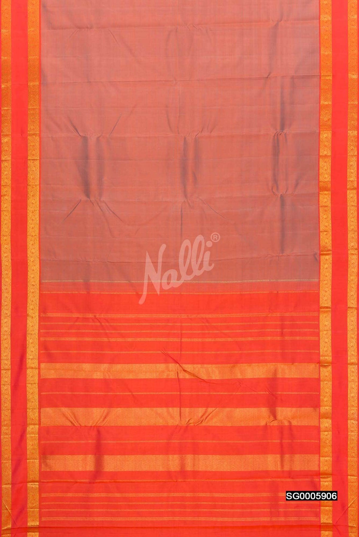 Peach Kanchipuram Silk Saree