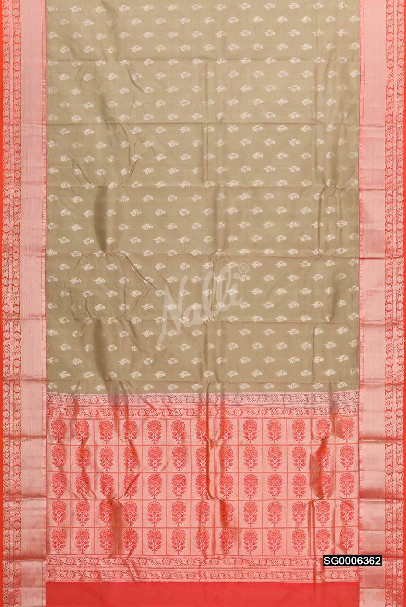 Grey Kanchipuram Silk Saree