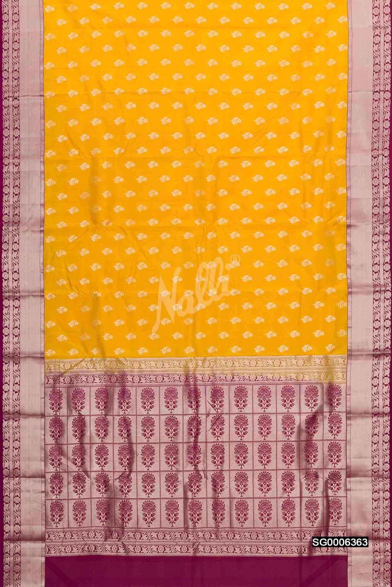 Yellow Kanchipuram Silk Saree