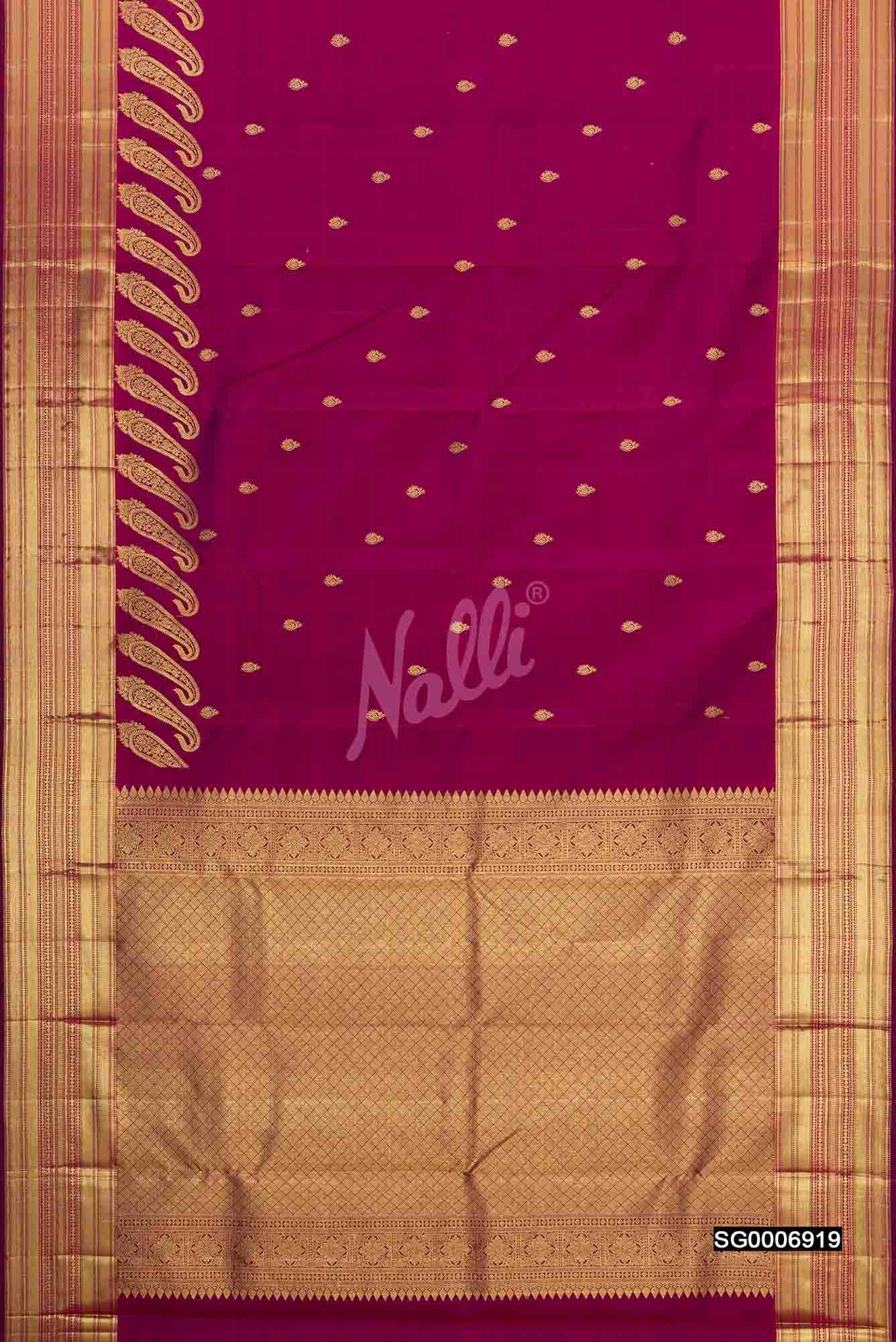 Purple Kanchipuram Silk Saree