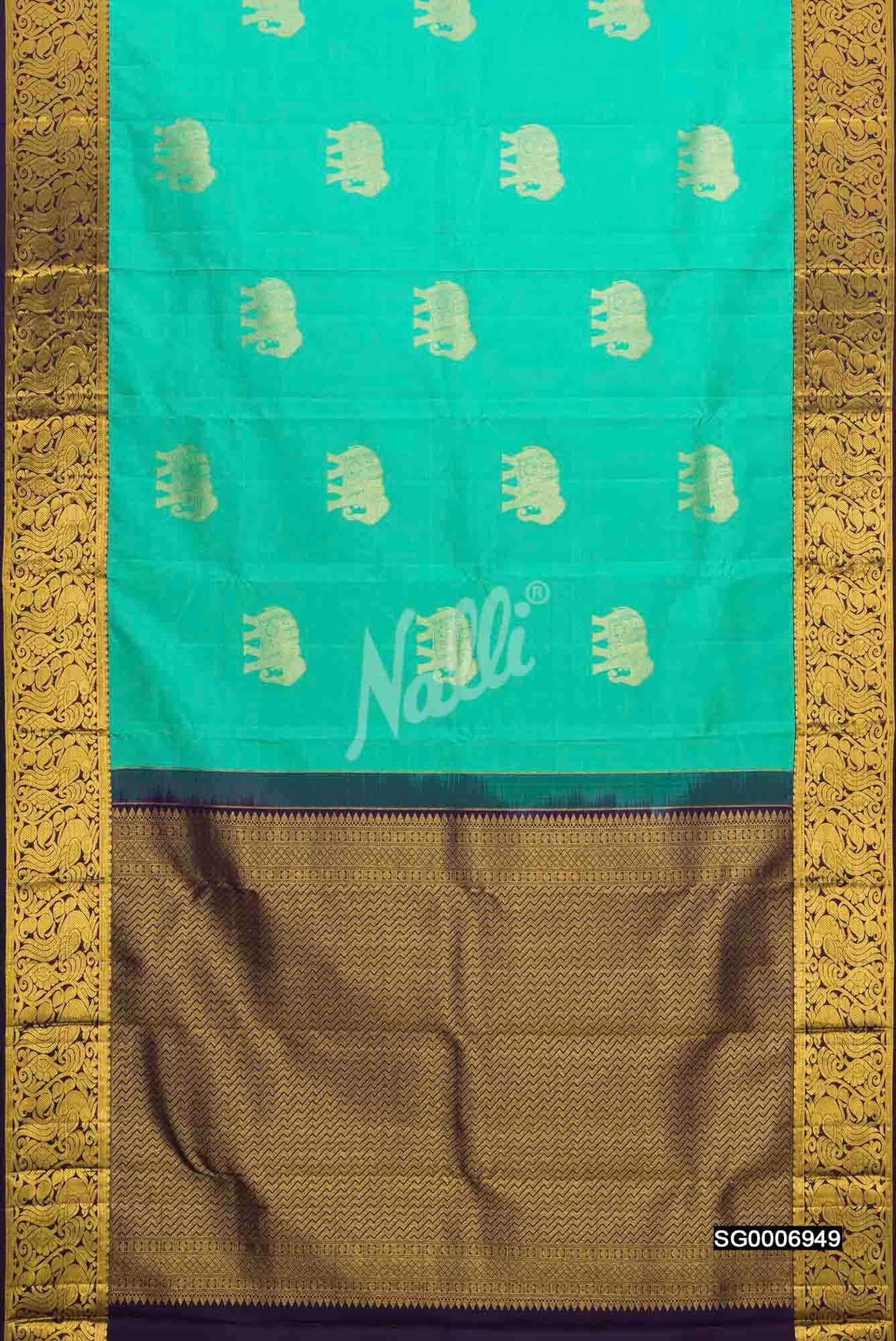 Blue Kanchipuram Silk Saree