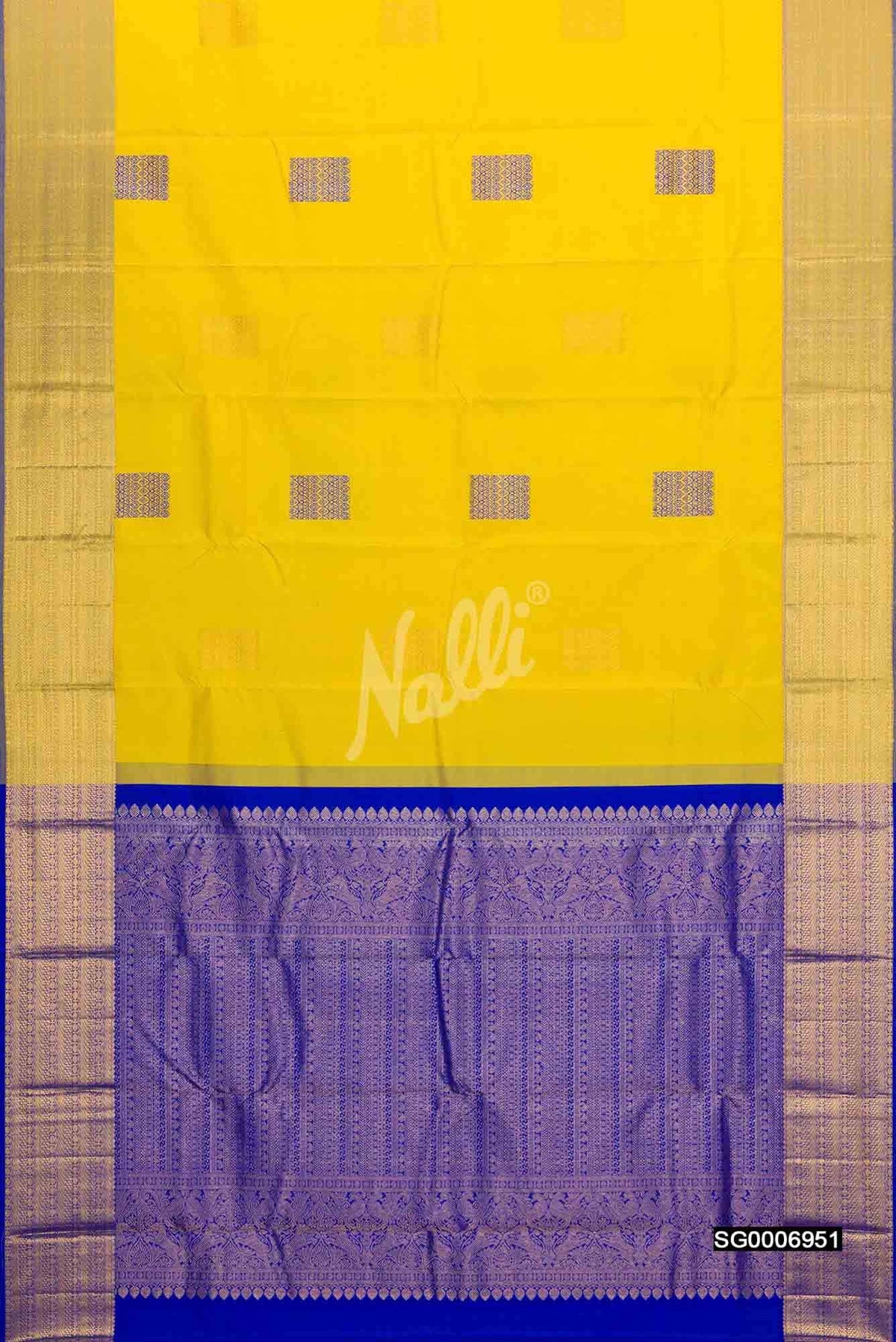 Yellow Kanchipuram Silk Saree