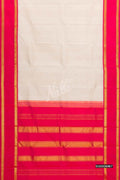 Off White Kanchipuram Silk Saree