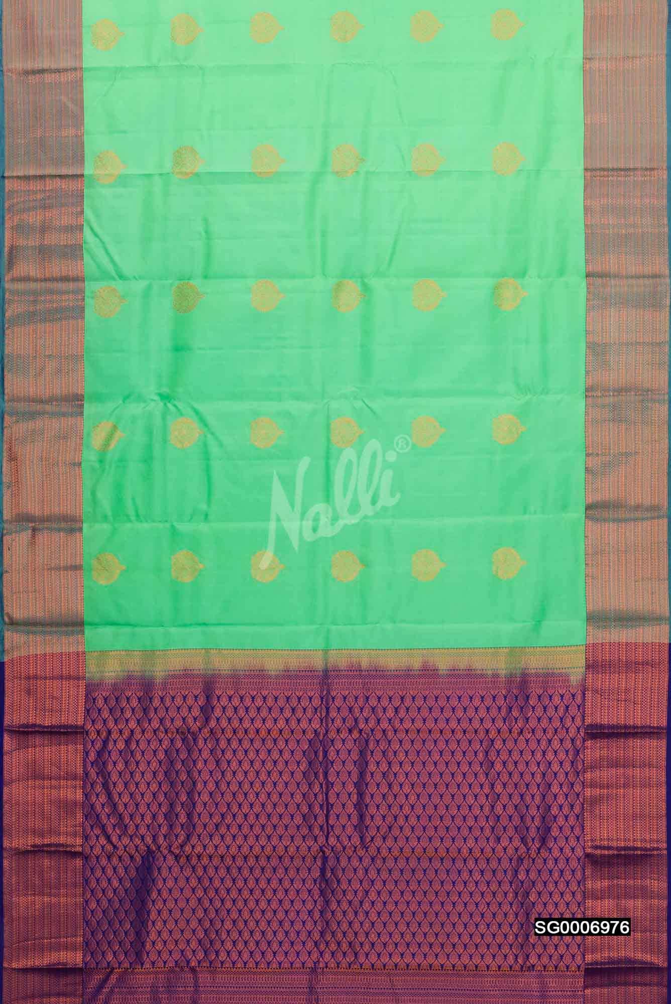 Sea Green Kanchipuram Silk Saree