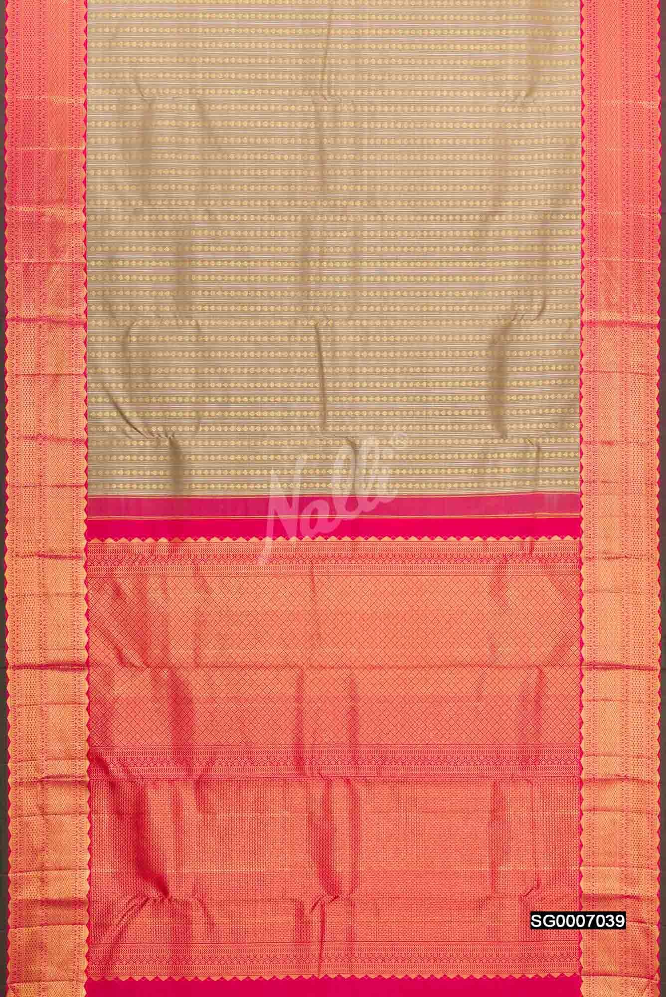 Grey Kanchipuram Silk Saree