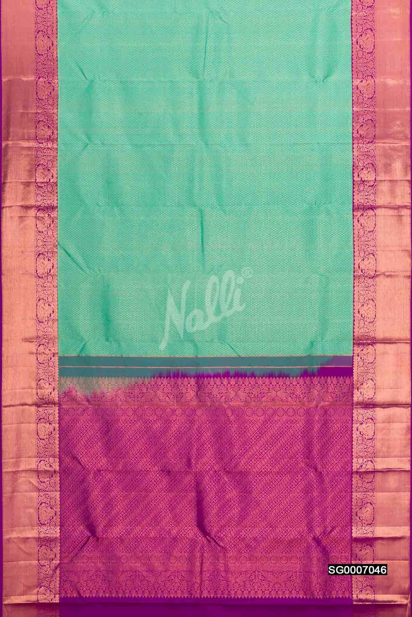 Sea Green Kanchipuram Silk Saree