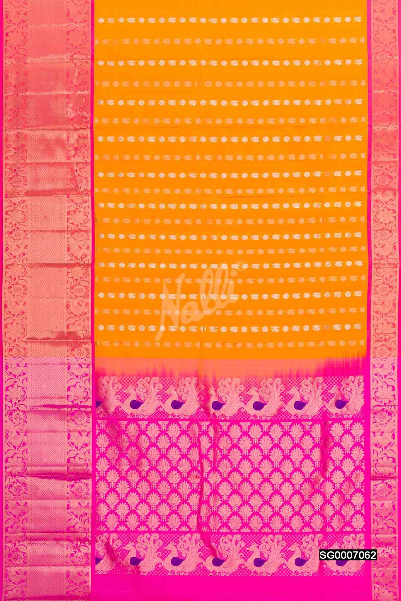 Yellow Kanchipuram Silk Saree