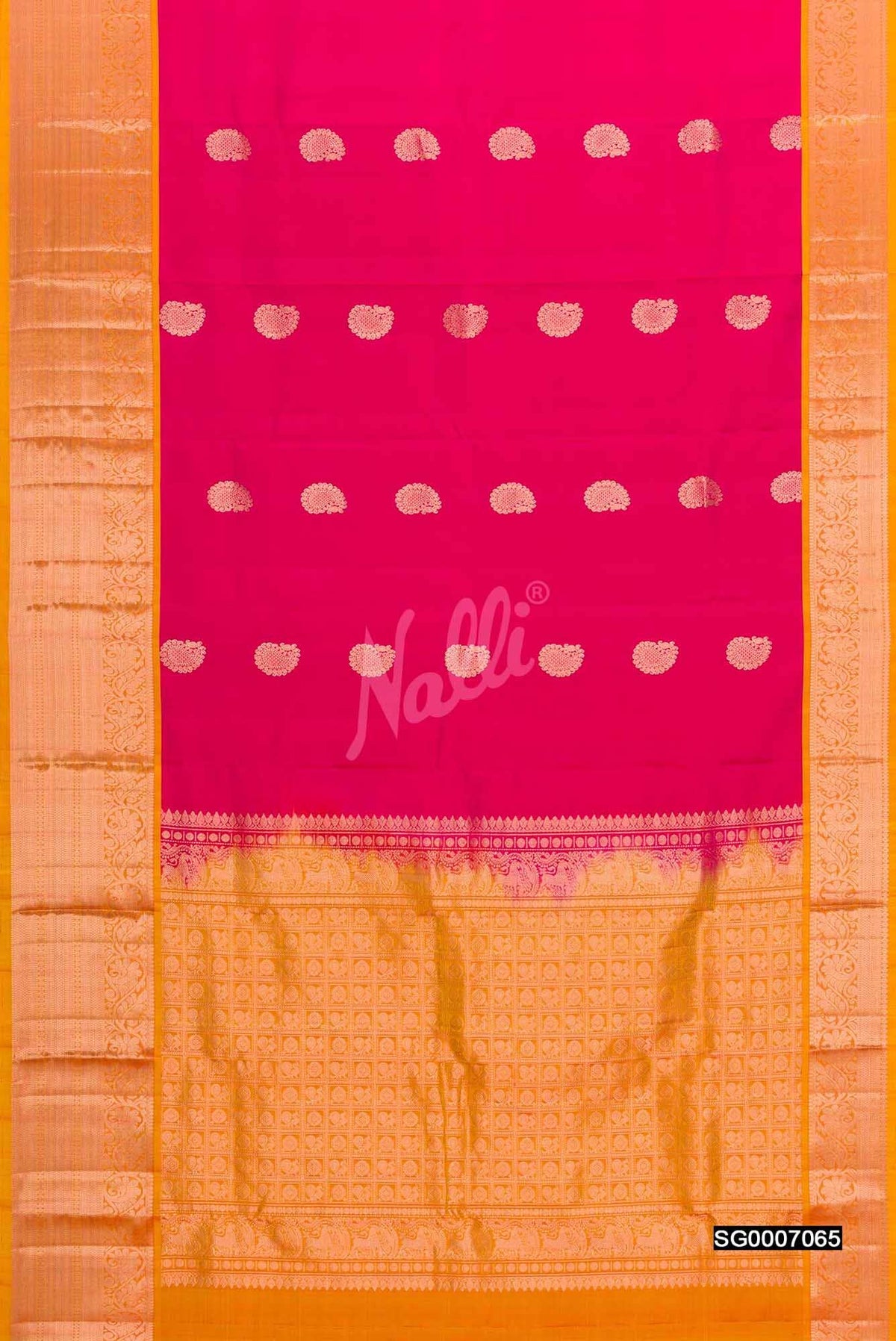 Dark Pink Kanchipuram Silk Saree