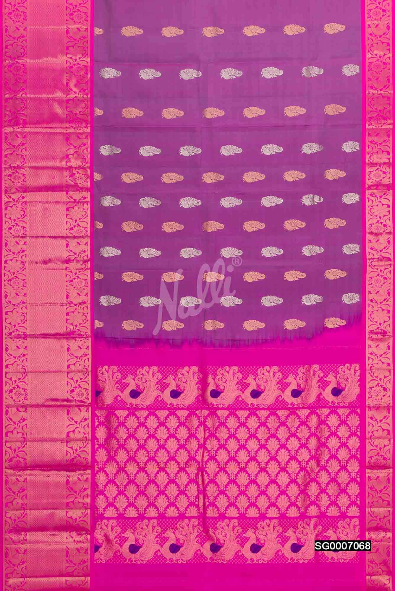 Lavender Kanchipuram Silk Saree