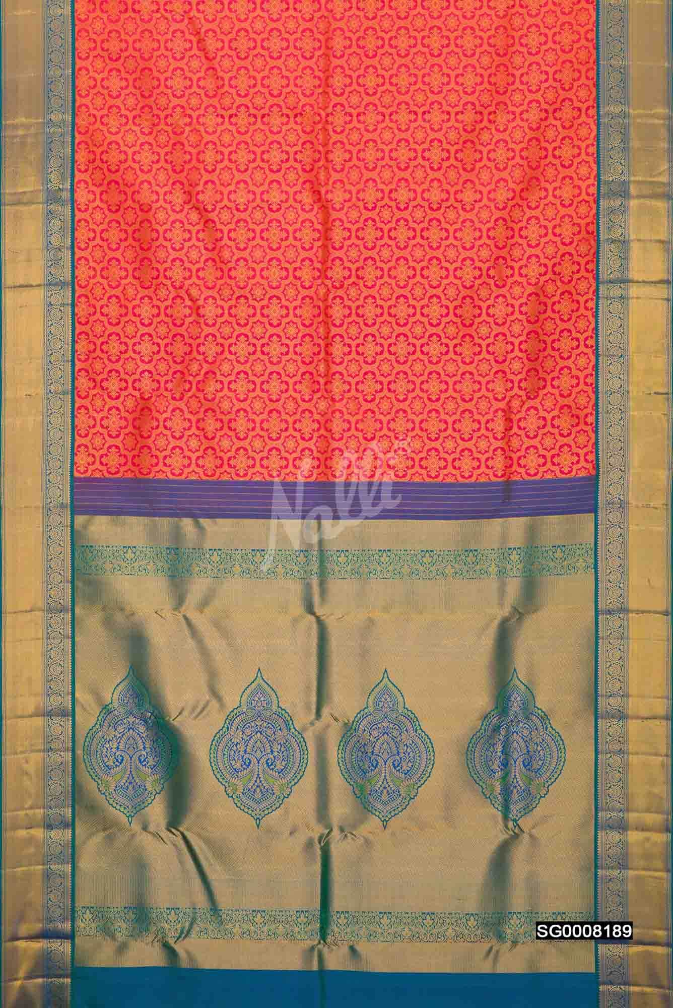 Orange Kanchipuram Silk Saree