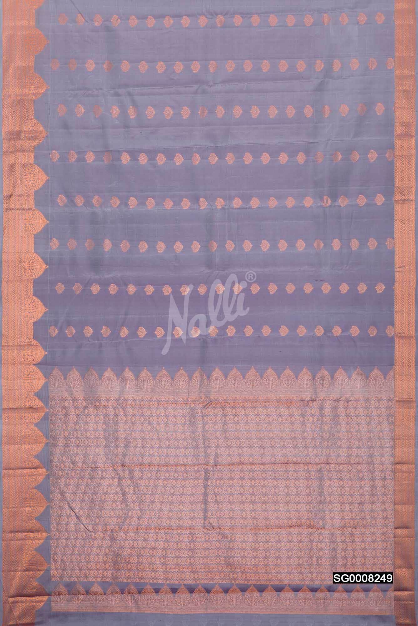 Grey Kanchipuram Silk Saree