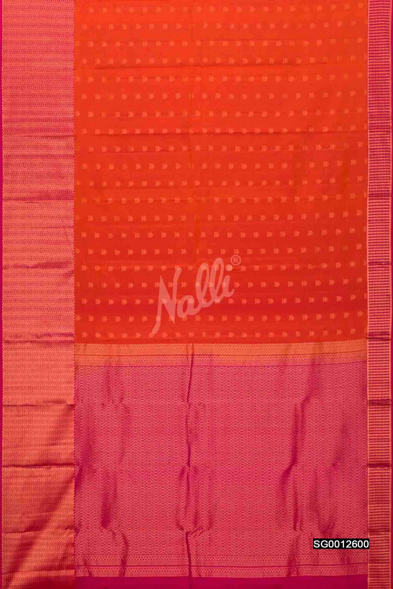 Orange Kanchipuram Silk Saree
