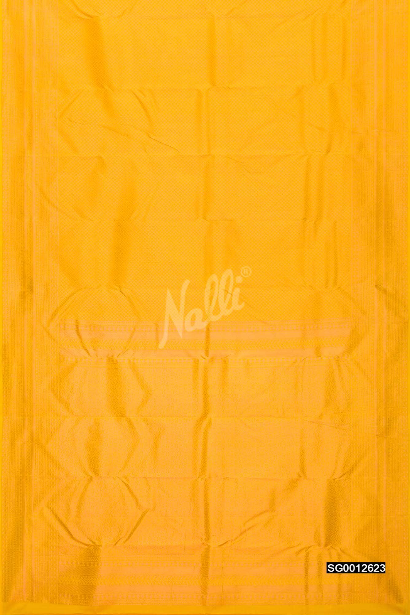 Yellow Kanchipuram Silk Saree