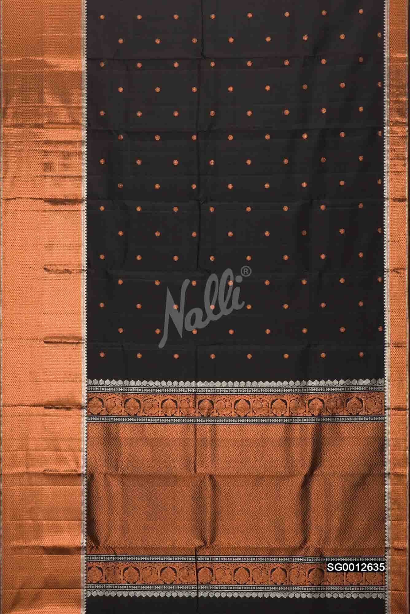 Black Kanchipuram Silk Saree