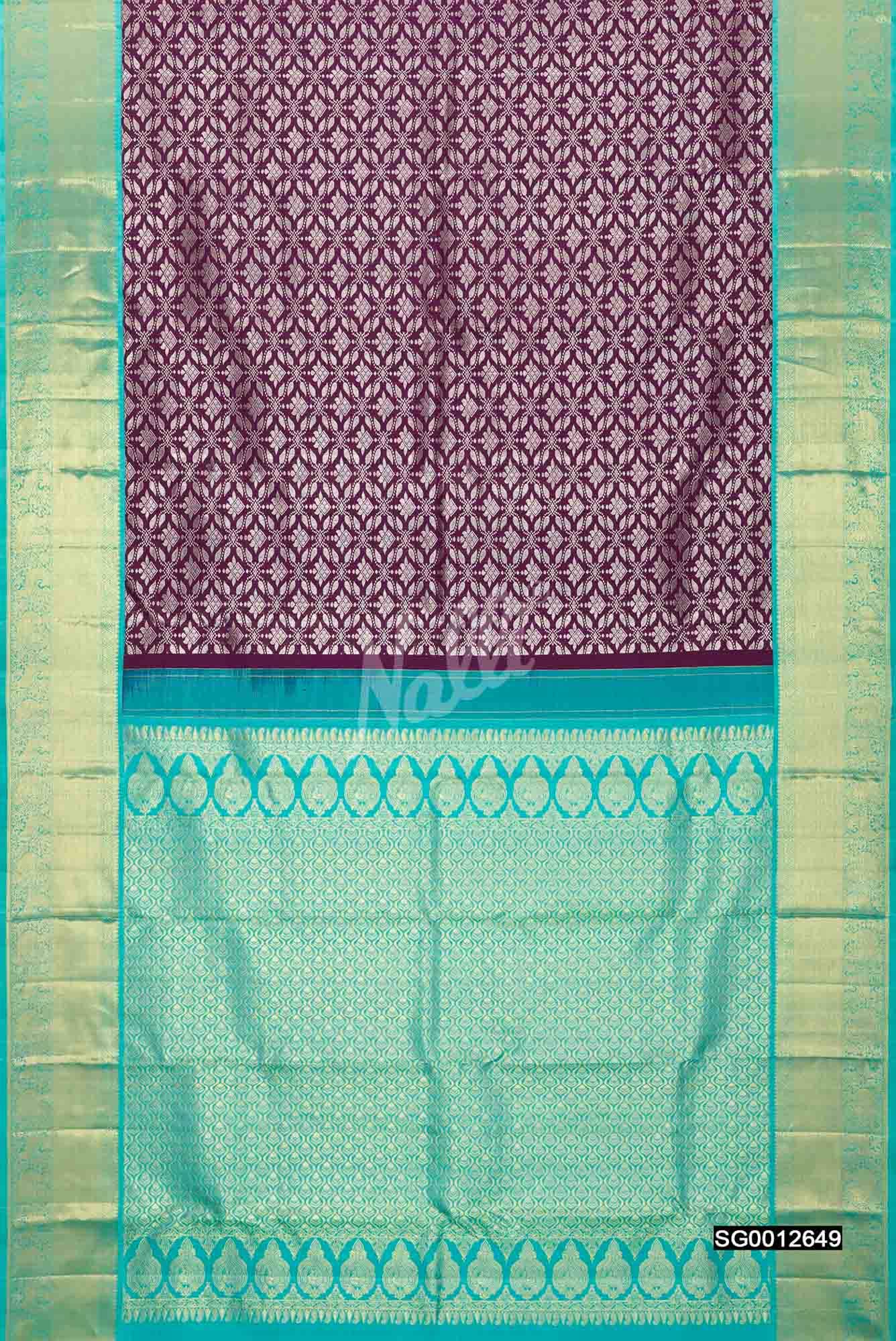 Violet Kanchipuram Silk Saree