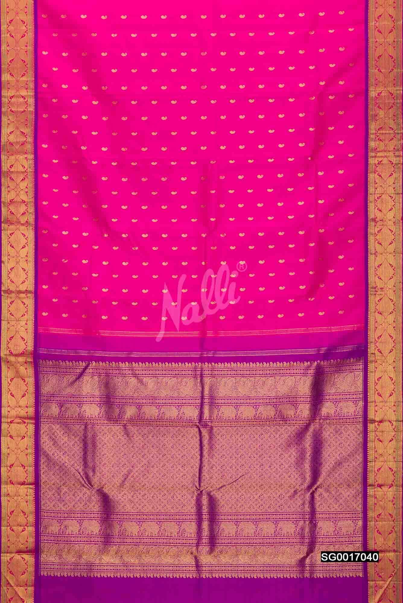 Pink Kanchipuram Silk Saree