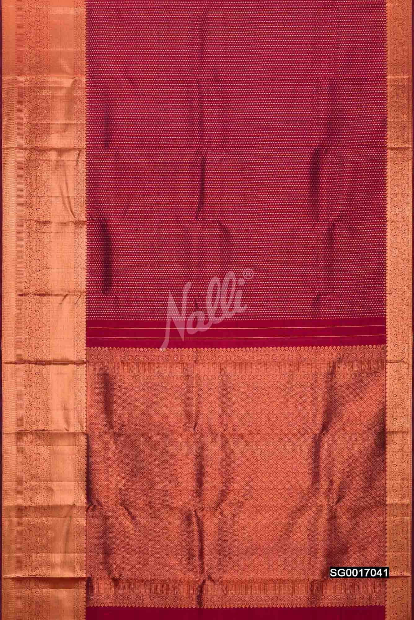Maroon Kanchipuram Silk Saree