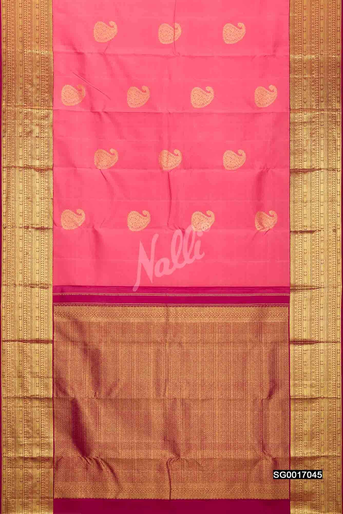Pink Kanchipuram Silk Saree