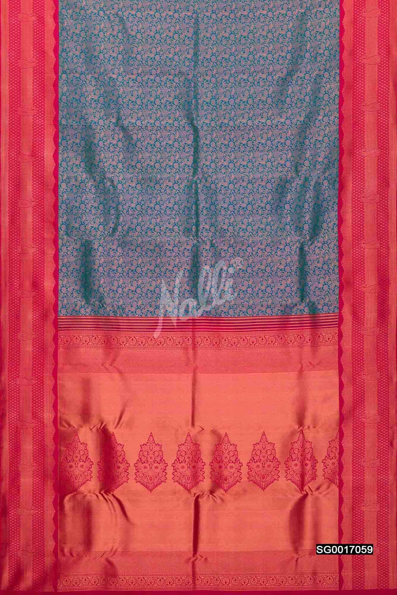 Blue Kanchipuram Silk Saree