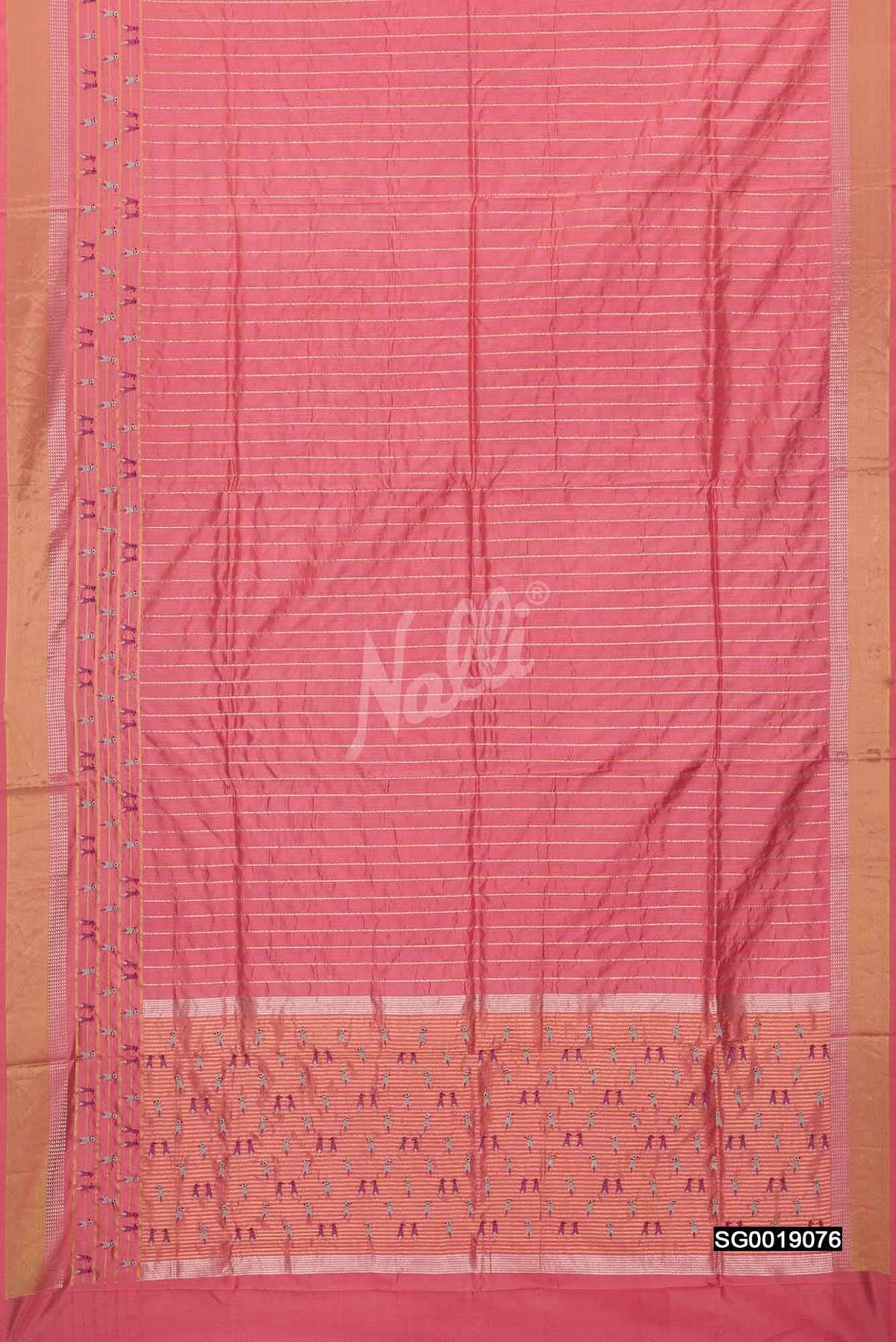 Peach Banarasi Silk Saree