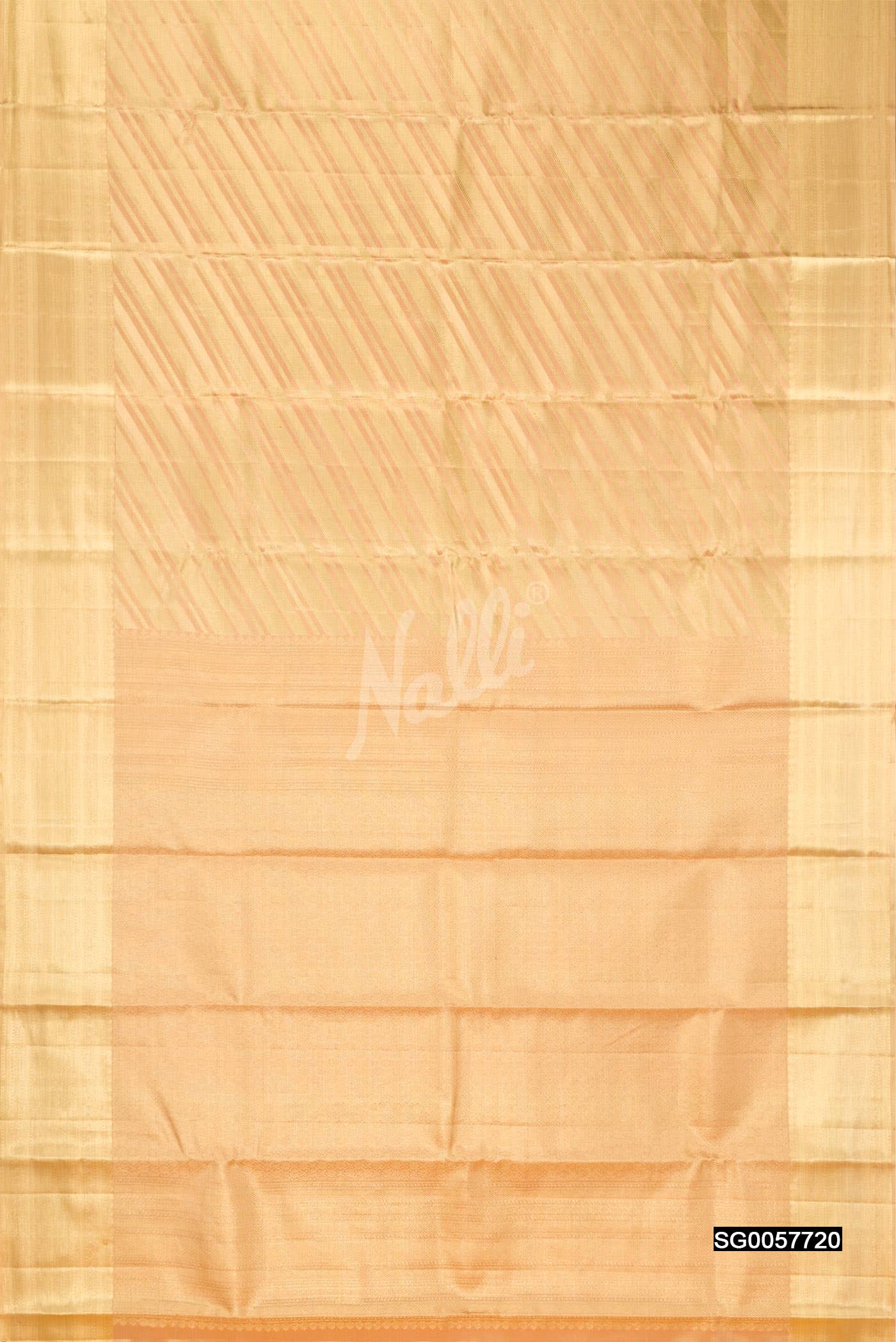 Golden Peach Kanchipuram Tissue Silk Saree
