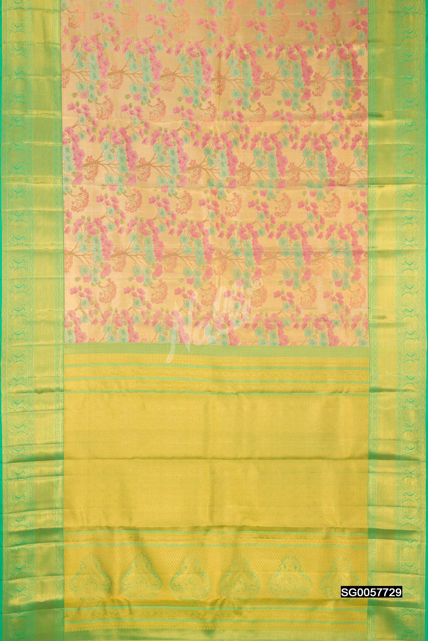 Gold Kanchipuram Tissue Silk Saree
