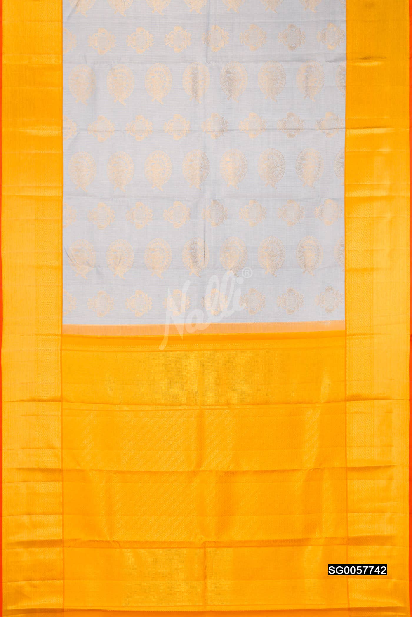 Grey Kanchipuram Silk Saree