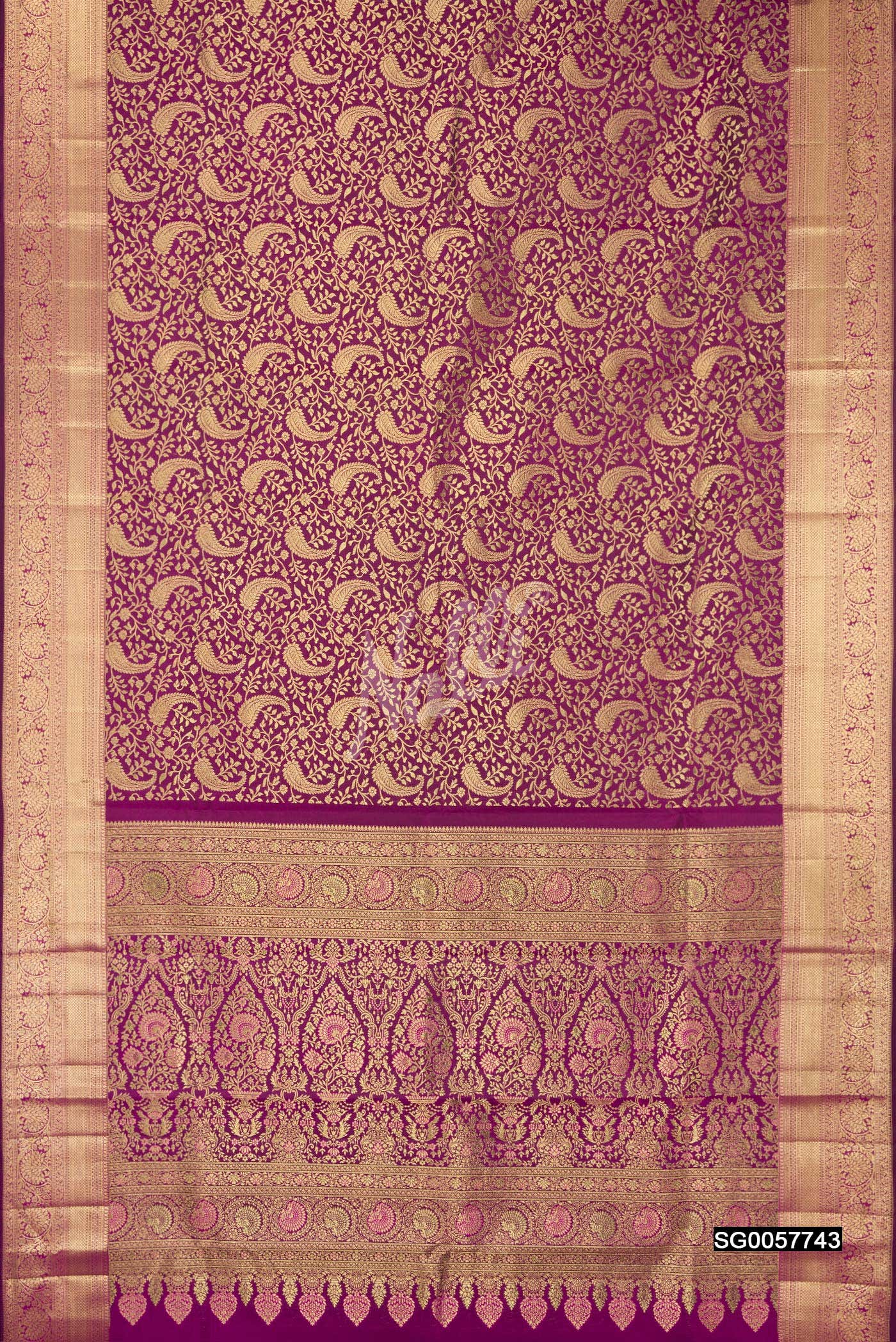 Violet Kanchipuram Silk Saree
