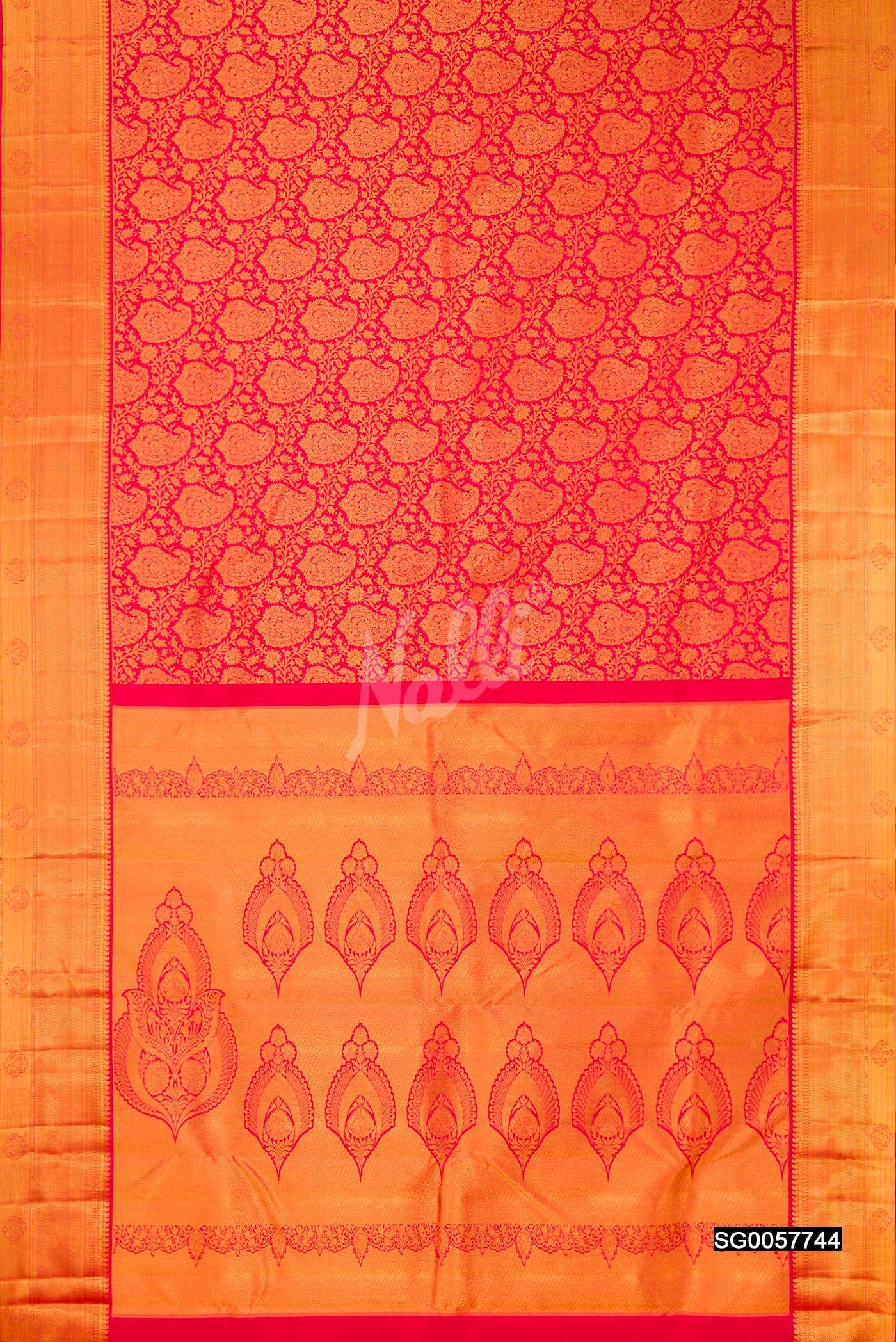 Maroon Kanchipuram Silk Saree