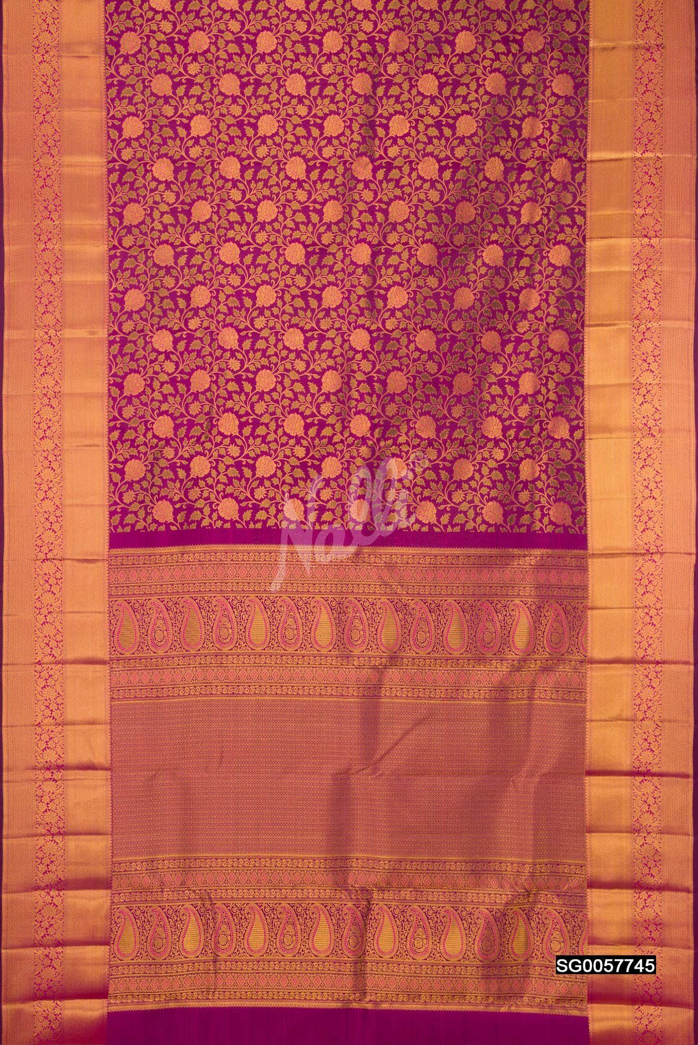 Violet Kanchipuram Silk Saree