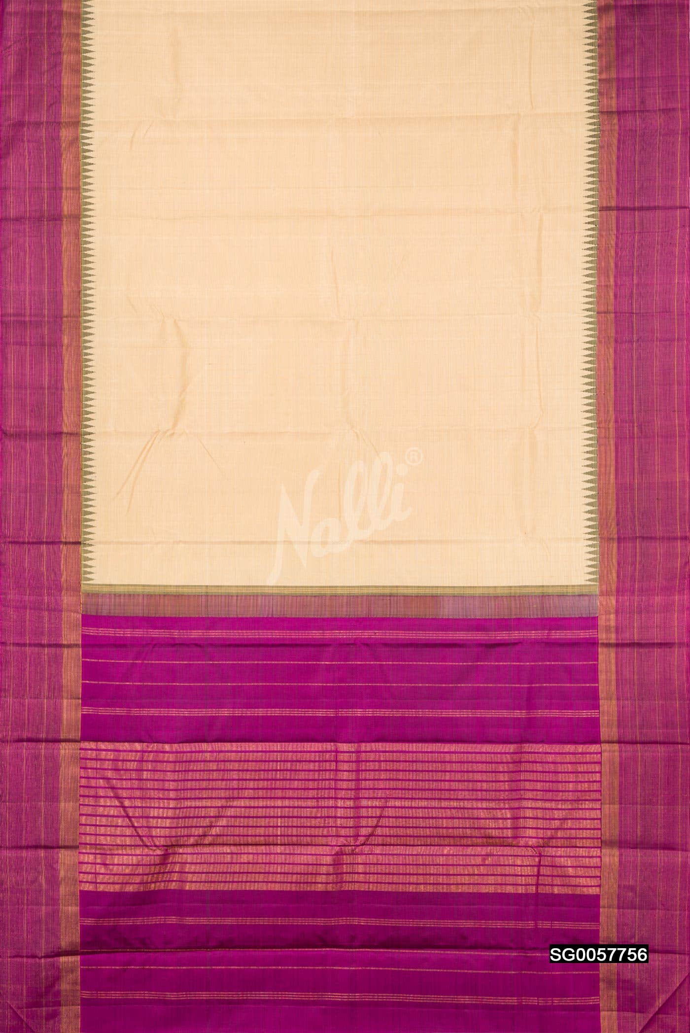 Sandal Kanchipuram Silk Saree