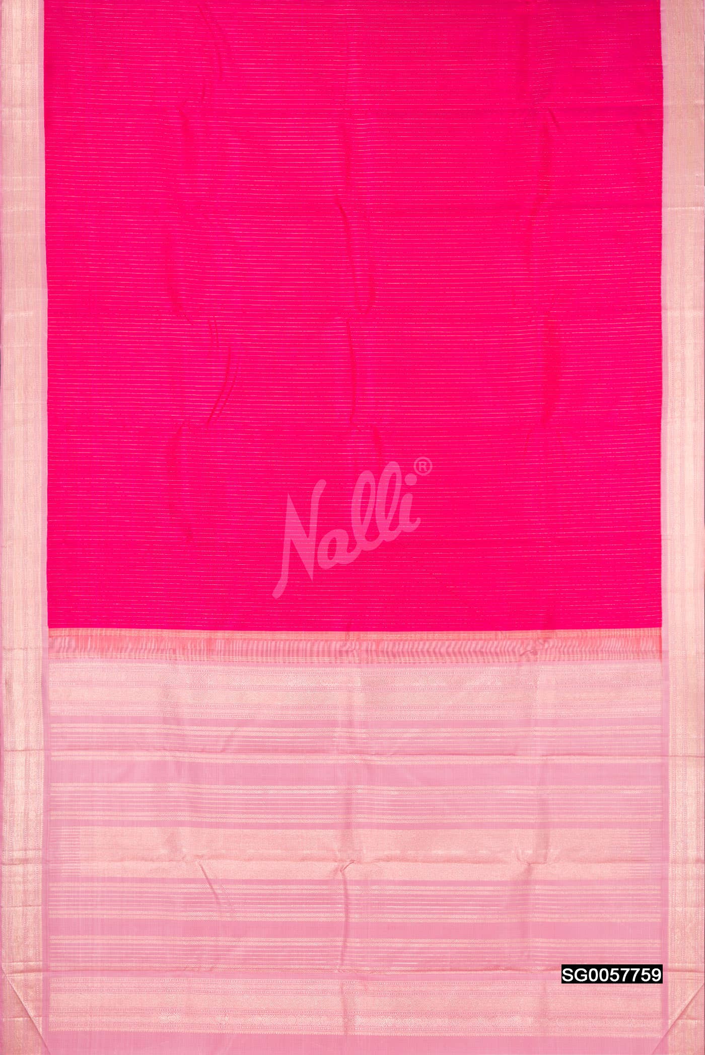 Dark Pink Kanchipuram Silk Saree