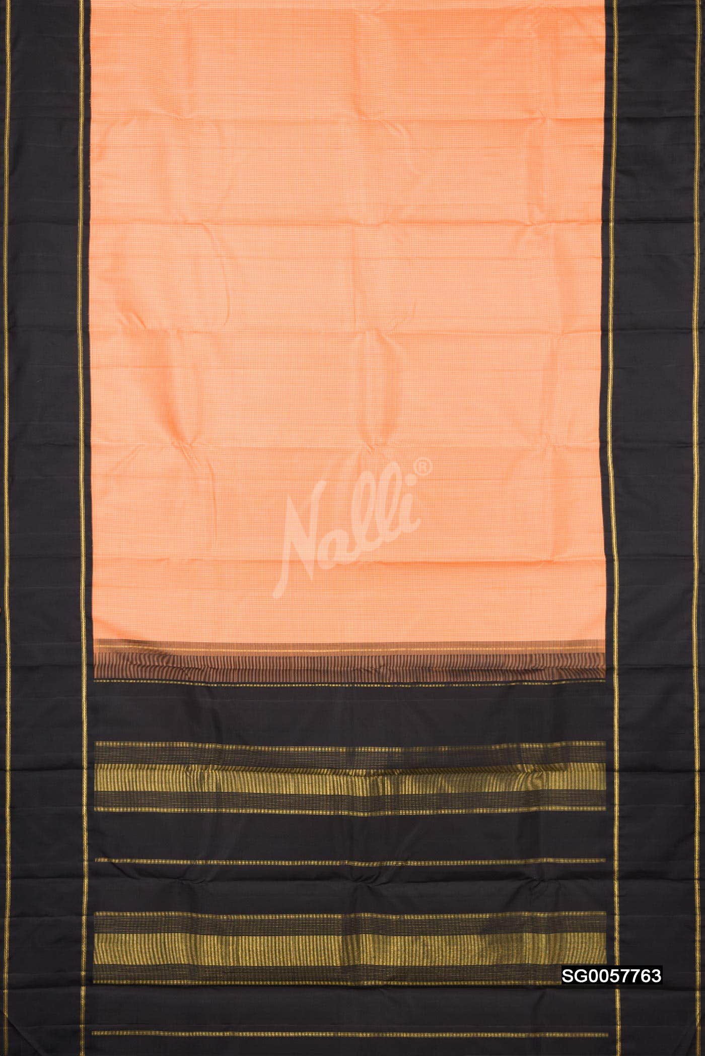 Peach Kanchipuram Silk Saree