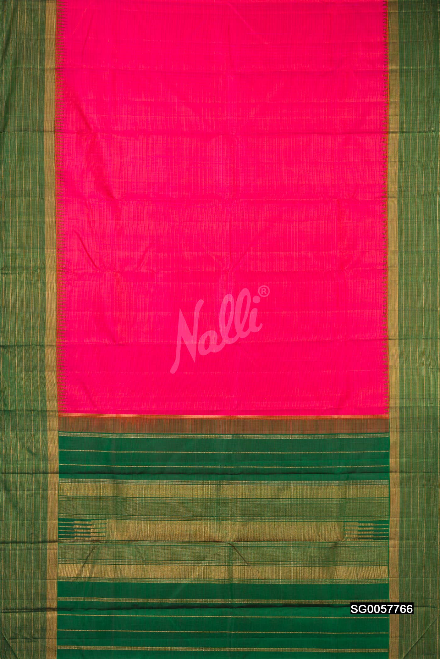 Dark Pink Kanchipuram Silk Saree