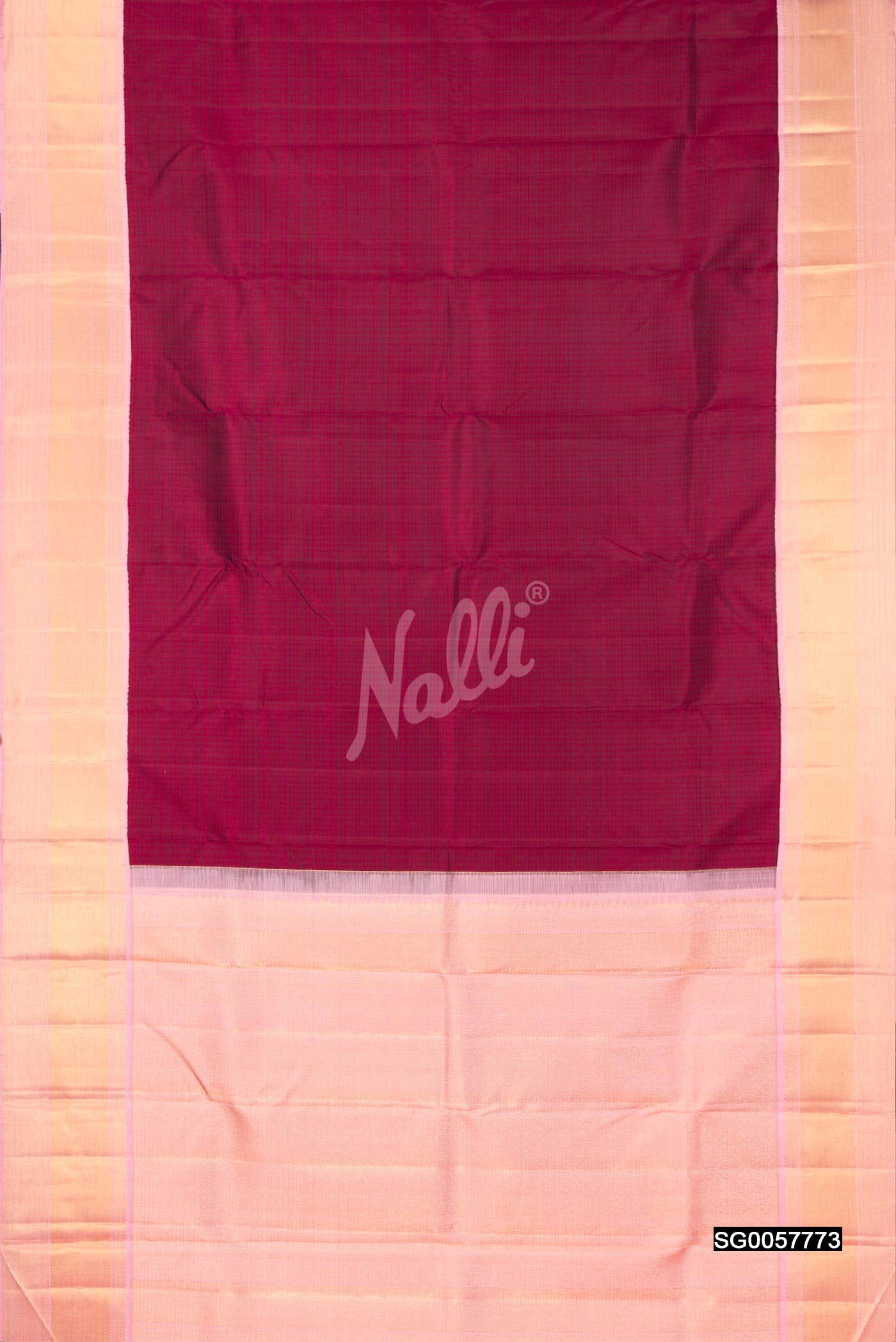 Maroon Kanchipuram Silk Saree