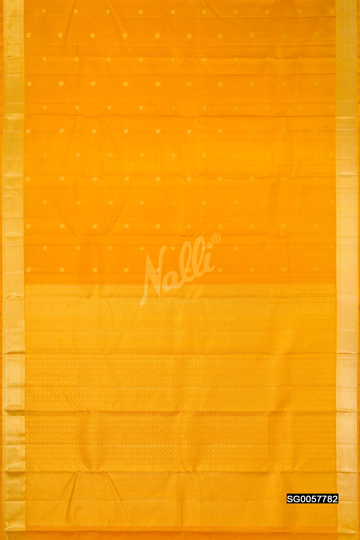Mustard Kanchipuram Silk Saree
